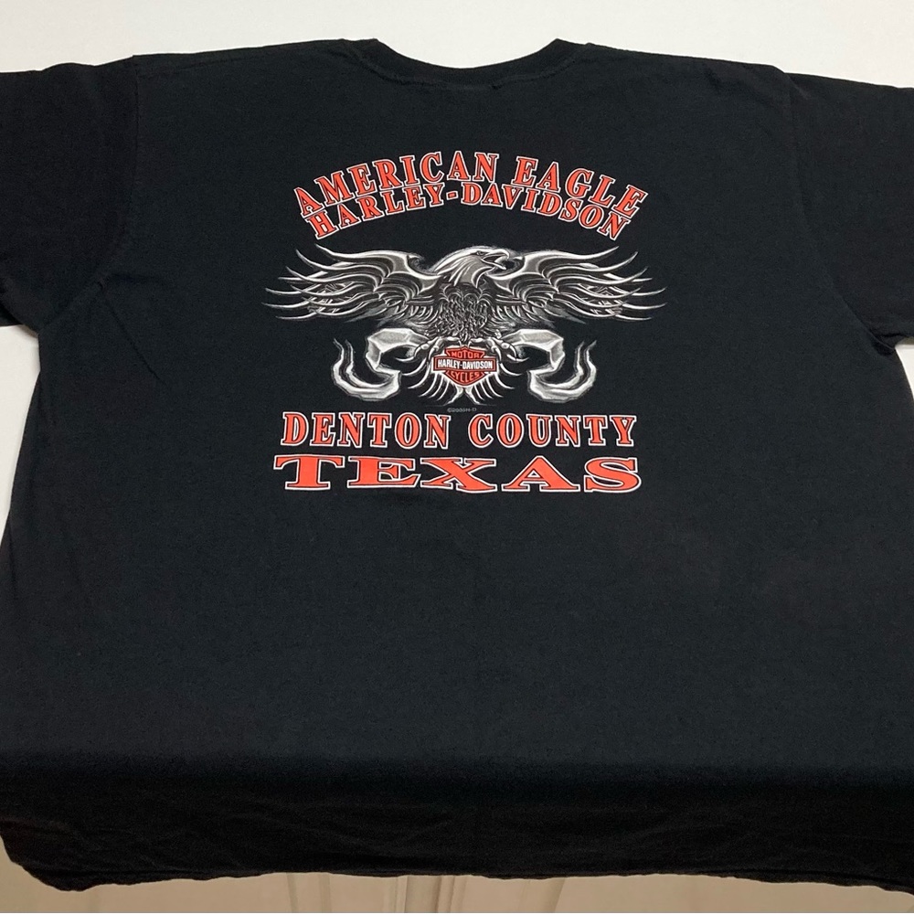 Harley-Davidson Ring of Fire American Eagle Denton County Texas T-Shirt